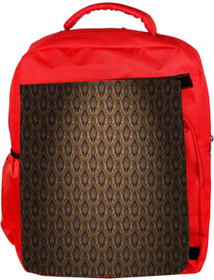

Snoogg Eco Friendly Canvas Gold And Black Pattern Designer Backpack Rucksack School Travel Unisex Casual Canvas Bag Bookbag Satchel 5 L Backpack(Red)