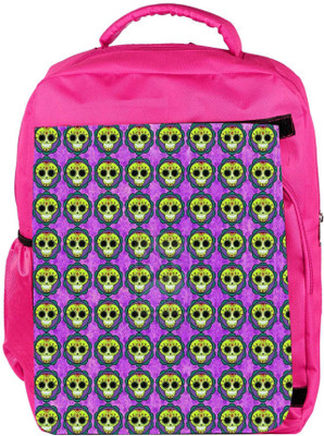 

Snoogg Eco Friendly Canvas Skull Purple Pattern Backpack Rucksack School Travel Unisex Casual Canvas Bag Bookbag Satchel 5 L Backpack(Pink)