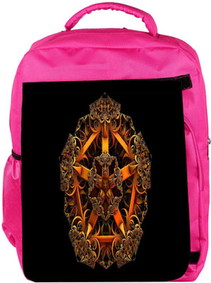 

Snoogg Eco Friendly Canvas Fractal Jewel Designer Backpack Rucksack School Travel Unisex Casual Canvas Bag Bookbag Satchel 5 L Backpack(Pink)