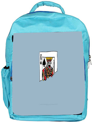 

Snoogg Eco Friendly Canvas The King Ripped In Half Designer Backpack Rucksack School Travel Unisex Casual Canvas Bag Bookbag Satchel 5 L Backpack(Blue)