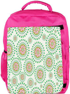 

Snoogg Eco Friendly Canvas Mixed Green Pattern Designer Backpack Rucksack School Travel Unisex Casual Canvas Bag Bookbag Satchel 5 L Backpack(Pink)