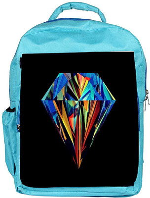 

Snoogg Eco Friendly Canvas Abstract Diamond Art Designer Backpack Rucksack School Travel Unisex Casual Canvas Bag Bookbag Satchel 5 L Backpack(Blue)