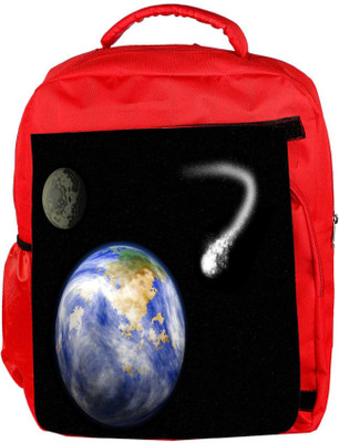 

Snoogg Eco Friendly Canvas Comet Heading For Earth Backpack Rucksack School Travel Unisex Casual Canvas Bag Bookbag Satchel 5 L Backpack(Red)
