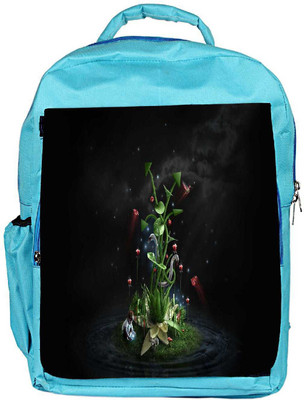 

Snoogg Eco Friendly Canvas Abstract Kid Designer Backpack Rucksack School Travel Unisex Casual Canvas Bag Bookbag Satchel 5 L Backpack(Blue)