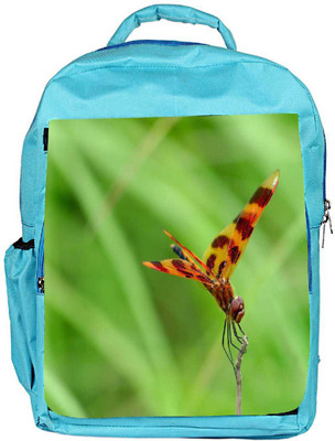 

Snoogg Eco Friendly Canvas Tiger Dragonfly Designer Backpack Rucksack School Travel Unisex Casual Canvas Bag Bookbag Satchel 5 L Backpack(Blue)