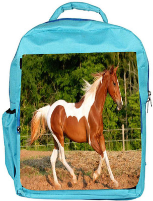 

Snoogg Eco Friendly Canvas Single Horse Running Designer Backpack Rucksack School Travel Unisex Casual Canvas Bag Bookbag Satchel 5 L Backpack(Blue)
