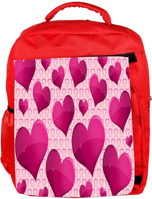 

Snoogg Eco Friendly Canvas Shining Heart Designer Backpack Rucksack School Travel Unisex Casual Canvas Bag Bookbag Satchel 5 L Backpack(Red)