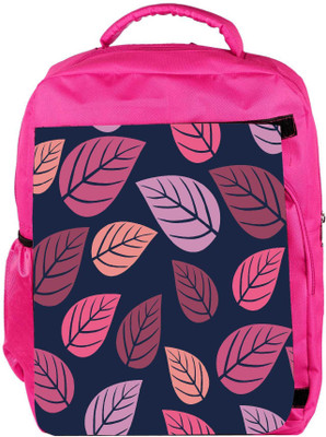

Snoogg Eco Friendly Canvas Leaves In Blue Pattern Designer Backpack Rucksack School Travel Unisex Casual Canvas Bag Bookbag Satchel 5 L Backpack(Pink)