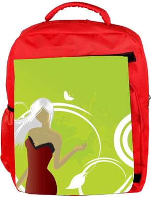 

Snoogg Eco Friendly Canvas Abstract Illustration Backpack Rucksack School Travel Unisex Casual Canvas Bag Bookbag Satchel 5 L Backpack(Red)