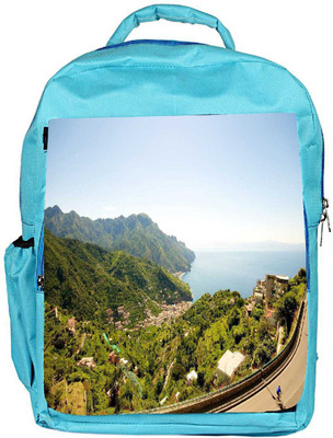 

Snoogg Eco Friendly Canvas White Houses Designer Backpack Rucksack School Travel Unisex Casual Canvas Bag Bookbag Satchel 5 L Backpack(Blue)