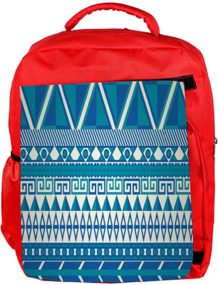 

Snoogg Eco Friendly Canvas Aztec Pattern Triangular Backpack Rucksack School Travel Unisex Casual Canvas Bag Bookbag Satchel 5 L Backpack(Red)