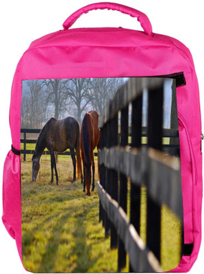 

Snoogg Eco Friendly Canvas Horse In A Garden Designer Backpack Rucksack School Travel Unisex Casual Canvas Bag Bookbag Satchel 5 L Backpack(Pink)
