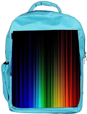 

Snoogg Eco Friendly Canvas Rainbow Color Design Designer Backpack Rucksack School Travel Unisex Casual Canvas Bag Bookbag Satchel 5 L Backpack(Blue)