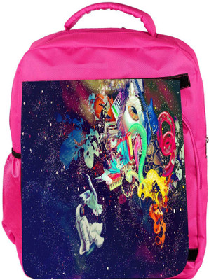 

Snoogg Eco Friendly Canvas Trippy Spaceman Designer Backpack Rucksack School Travel Unisex Casual Canvas Bag Bookbag Satchel 5 L Backpack(Pink)