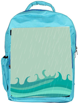 

Snoogg Eco Friendly Canvas Abstract Rainy Season Background With Waterdrops And Clouds Backpack Rucksack School Travel Unisex Casual Canvas Bag Bookbag Satchel 5 L Backpack(Blue)
