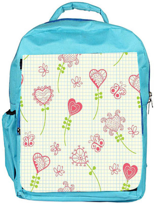 

Snoogg Eco Friendly Canvas Hearts And Butterflier Designer Backpack Rucksack School Travel Unisex Casual Canvas Bag Bookbag Satchel 5 L Backpack(Blue)