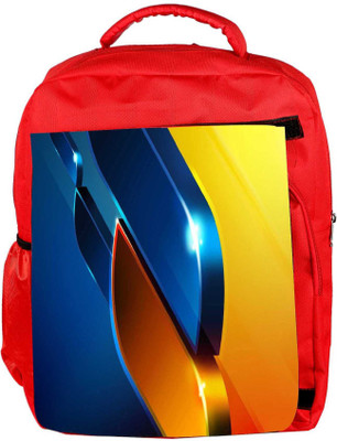 

Snoogg Eco Friendly Canvas Abtract Blocks Design Designer Backpack Rucksack School Travel Unisex Casual Canvas Bag Bookbag Satchel 5 L Backpack(Red)