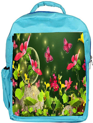 

Snoogg Eco Friendly Canvas Fireflies And Butterflies 2629 Backpack Rucksack School Travel Unisex Casual Canvas Bag Bookbag Satchel 5 L Backpack(Blue)