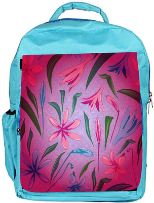 

Snoogg Eco Friendly Canvas Colorful Petals Designer Backpack Rucksack School Travel Unisex Casual Canvas Bag Bookbag Satchel 5 L Backpack(Blue)