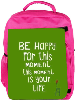 

Snoogg Eco Friendly Canvas Be Happy Boldness 2754 Backpack Rucksack School Travel Unisex Casual Canvas Bag Bookbag Satchel 5 L Backpack(Pink)