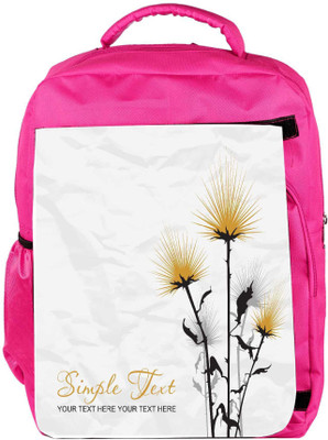 

Snoogg Eco Friendly Canvas Simple Text White Designer Backpack Rucksack School Travel Unisex Casual Canvas Bag Bookbag Satchel 5 L Backpack(Pink)