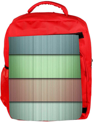 

Snoogg Eco Friendly Canvas Line Patterned Design Designer Backpack Rucksack School Travel Unisex Casual Canvas Bag Bookbag Satchel 5 L Backpack(Red)