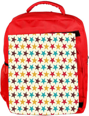 

Snoogg Eco Friendly Canvas Multicolor Stars Cream Pattern Designer Backpack Rucksack School Travel Unisex Casual Canvas Bag Bookbag Satchel 5 L Backpack(Red)