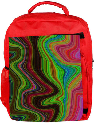 

Snoogg Eco Friendly Canvas Lava Movement 2396 Backpack Rucksack School Travel Unisex Casual Canvas Bag Bookbag Satchel 5 L Backpack(Red)