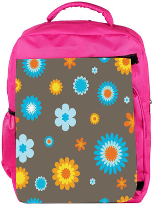 

Snoogg Eco Friendly Canvas Colorful Flowers Designer Backpack Rucksack School Travel Unisex Casual Canvas Bag Bookbag Satchel 5 L Backpack(Pink)