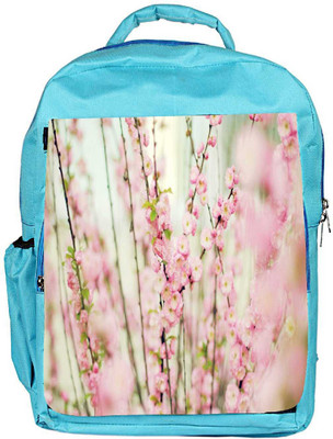 

Snoogg Eco Friendly Canvas White Flowers Designer Backpack Rucksack School Travel Unisex Casual Canvas Bag Bookbag Satchel 5 L Backpack(Blue)