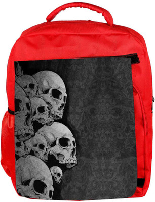 

Snoogg Eco Friendly Canvas Dark Skull Death Backpack Rucksack School Travel Unisex Casual Canvas Bag Bookbag Satchel 5 L Backpack(Red)