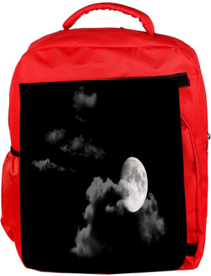 

Snoogg Eco Friendly Canvas Moon In Night Sky Background Backpack Rucksack School Travel Unisex Casual Canvas Bag Bookbag Satchel 5 L Backpack(Red)
