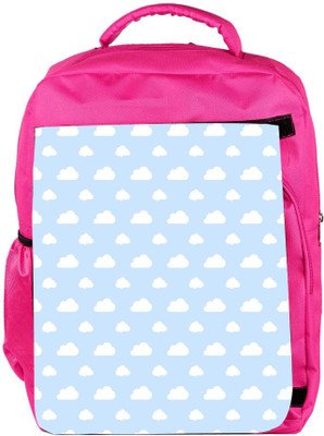 

Snoogg Eco Friendly Canvas White Clouds Designer Backpack Rucksack School Travel Unisex Casual Canvas Bag Bookbag Satchel 5 L Backpack(Pink)