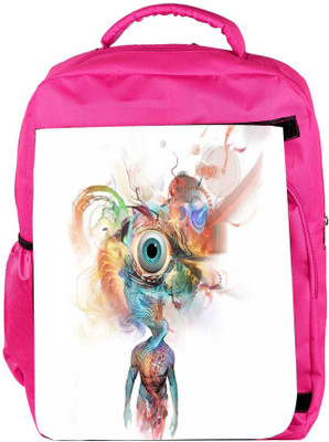 

Snoogg Eco Friendly Canvas Beauty In Mind Eye Backpack Rucksack School Travel Unisex Casual Canvas Bag Bookbag Satchel 5 L Backpack(Pink)