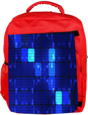 

Snoogg Eco Friendly Canvas Blue Blocks Designer Backpack Rucksack School Travel Unisex Casual Canvas Bag Bookbag Satchel 5 L Backpack(Red)