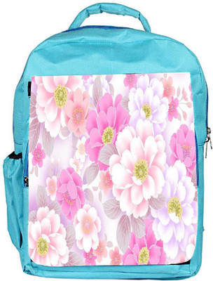 

Snoogg Eco Friendly Canvas Floral Background Designer Backpack Rucksack School Travel Unisex Casual Canvas Bag Bookbag Satchel 5 L Backpack(Blue)