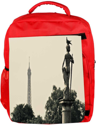 

Snoogg Eco Friendly Canvas Pigeon And Statue Designer Backpack Rucksack School Travel Unisex Casual Canvas Bag Bookbag Satchel 5 L Backpack(Red)