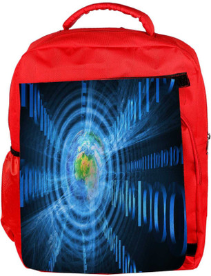 

Snoogg Eco Friendly Canvas Abstract Internet Background Backpack Rucksack School Travel Unisex Casual Canvas Bag Bookbag Satchel 5 L Backpack(Red)