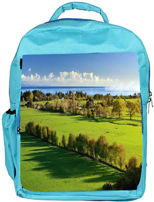 

Snoogg Eco Friendly Canvas Abstract Green Garden Designer Backpack Rucksack School Travel Unisex Casual Canvas Bag Bookbag Satchel 5 L Backpack(Blue)