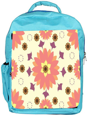 

Snoogg Eco Friendly Canvas Cream Floral Designer Backpack Rucksack School Travel Unisex Casual Canvas Bag Bookbag Satchel 5 L Backpack(Blue)