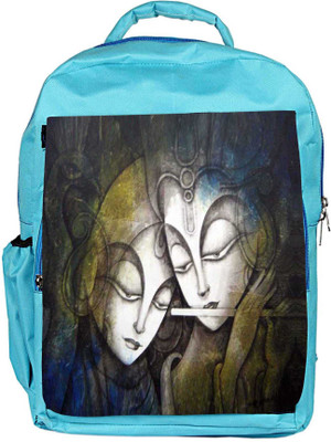 

Snoogg Eco Friendly Canvas Radha Prayer Backpack Rucksack School Travel Unisex Casual Canvas Bag Bookbag Satchel 5 L Backpack(Blue)