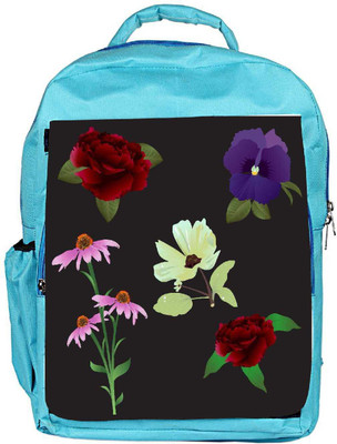 

Snoogg Eco Friendly Canvas Vector Flowers Backpack Rucksack School Travel Unisex Casual Canvas Bag Bookbag Satchel 5 L Backpack(Blue)