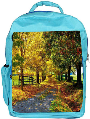 

Snoogg Eco Friendly Canvas Garden Trees And Way Designer Backpack Rucksack School Travel Unisex Casual Canvas Bag Bookbag Satchel 5 L Backpack(Blue)