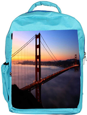 

Snoogg Eco Friendly Canvas Sealing At Night Designer Backpack Rucksack School Travel Unisex Casual Canvas Bag Bookbag Satchel 5 L Backpack(Blue)