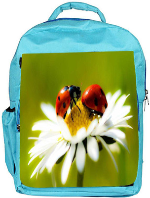 

Snoogg Eco Friendly Canvas Beatel And Water Drops Designer Backpack Rucksack School Travel Unisex Casual Canvas Bag Bookbag Satchel 5 L Backpack(Blue)