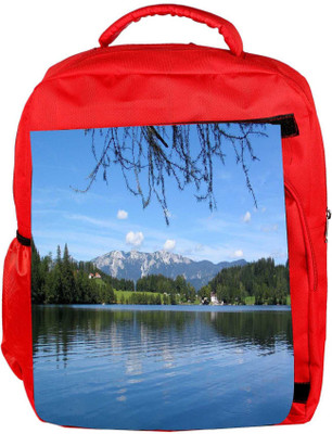 

Snoogg Eco Friendly Canvas House In The Tomb Designer Backpack Rucksack School Travel Unisex Casual Canvas Bag Bookbag Satchel 5 L Backpack(Red)