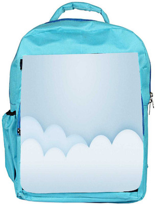

Snoogg Eco Friendly Canvas Lite Color Clouds Designer Backpack Rucksack School Travel Unisex Casual Canvas Bag Bookbag Satchel 5 L Backpack(Blue)