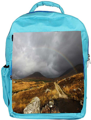 

Snoogg Eco Friendly Canvas Rainbow Designer Backpack Rucksack School Travel Unisex Casual Canvas Bag Bookbag Satchel 5 L Backpack(Blue)