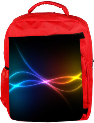 

Snoogg Eco Friendly Canvas Multicolor Rays Designer Backpack Rucksack School Travel Unisex Casual Canvas Bag Bookbag Satchel 5 L Backpack(Red)