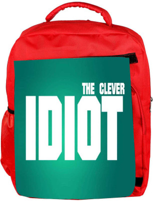 

Snoogg Eco Friendly Canvas The Clever Idiot Backpack Rucksack School Travel Unisex Casual Canvas Bag Bookbag Satchel 5 L Backpack(Red)